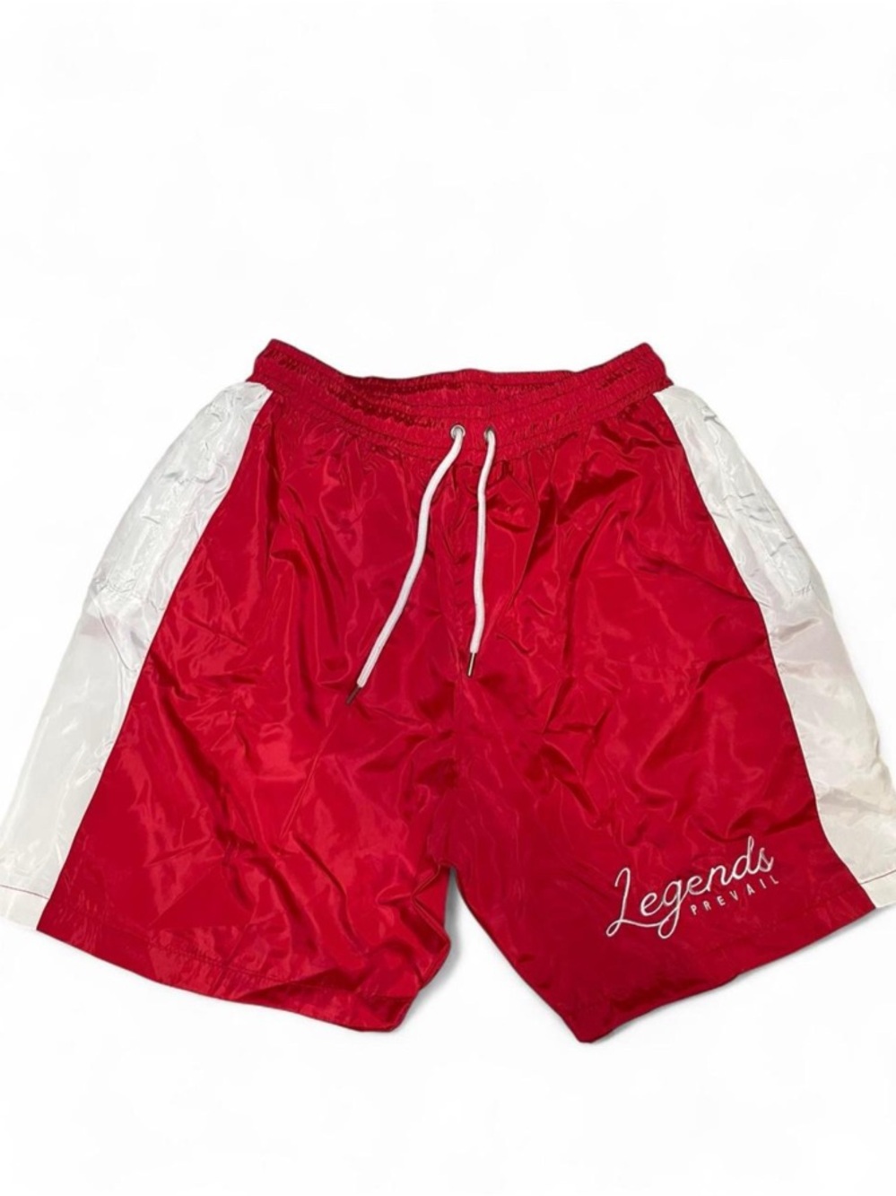 Legends Prevail Red/White Track Shorts - Brand New
